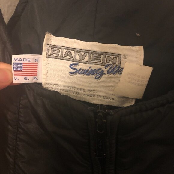 VINTAGE SWING WEST Overall Women's Size 12 Black Snow Bib Pants Winter Vintage - Picture 6 of 13